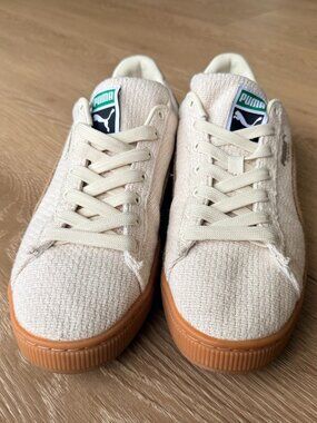 Mens PUMA Suede Hemp Athletic Shoe - Alpine Snow / Toasted Almond Gum